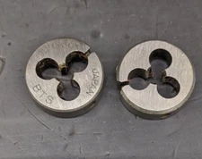 2 BTS 10-30 NS Round Dies 13/16" OD Screw Adjustable Die Carbon Steel Japan