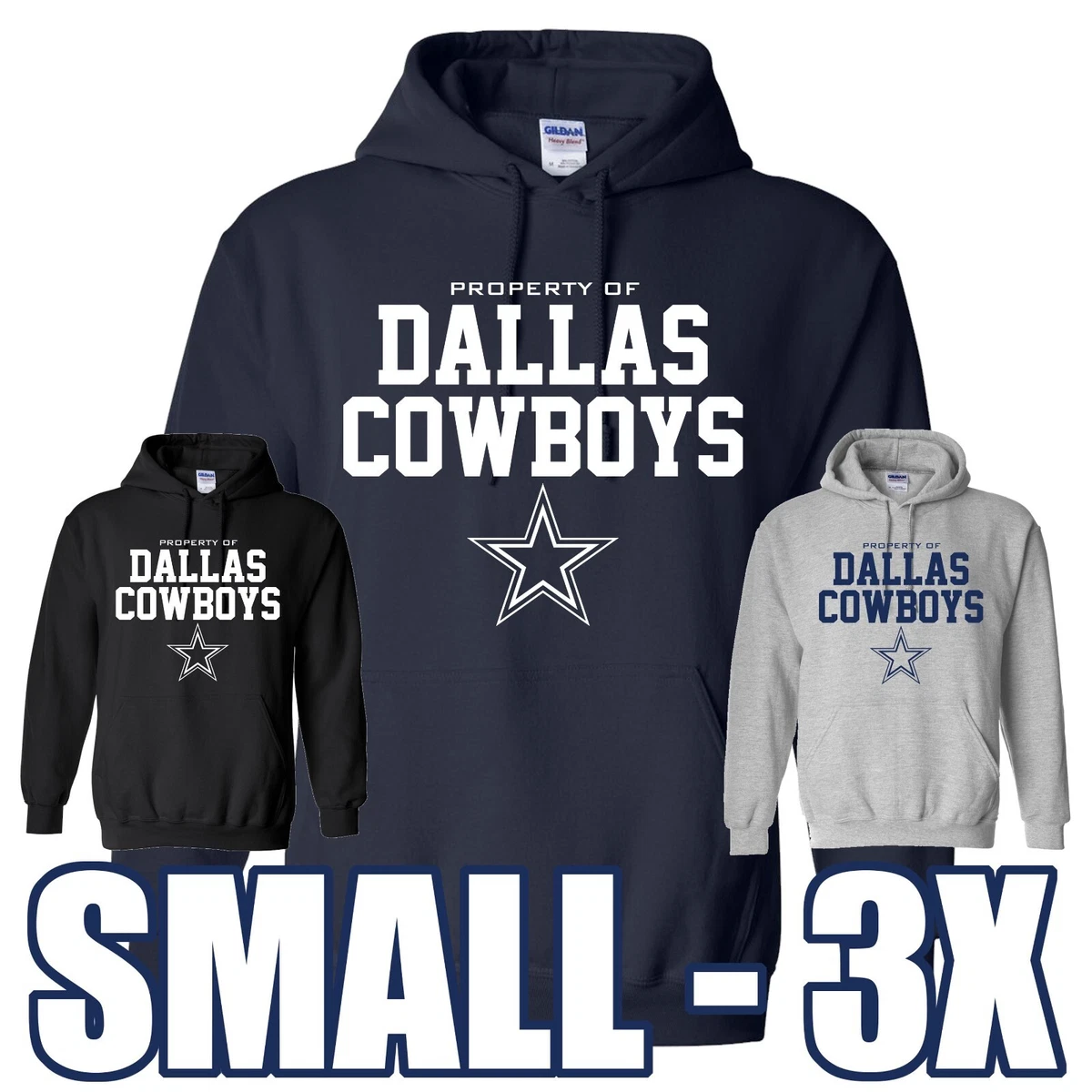 Dallas Cowboys Pullover Hoodie Sweatshirt Sweat Shirt Super Bowl Fan Apparel