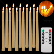 6/12PCS Set Stabkerzen LED Kerzen flackernd mit Timer Fernbedienung Weihnachten