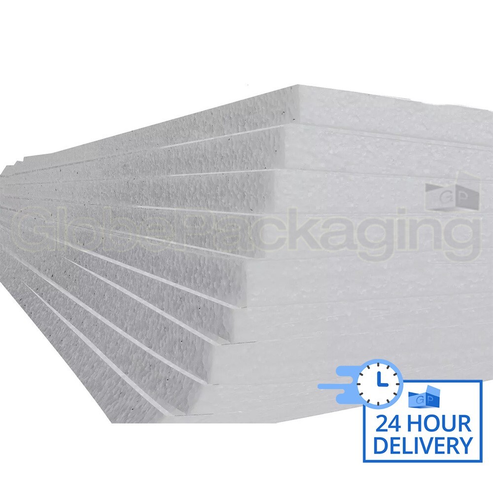 50 POLYSTYRENE EPS FOAM PACKING SHEETS 1200x600x25mm