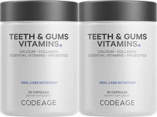 Teeth & Gums Vitamins + Oral Probiotics Supplement for Mouth - Whole Food Cal...