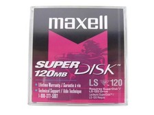 10 pieces of Maxell SUPERDISK LS-120 media PC format 120MB, 3 -Inch Floppy Disk