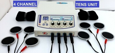 Prof.use Portable 4 Channel Electrotherapy Physical  Carbon Pads unit Machine***