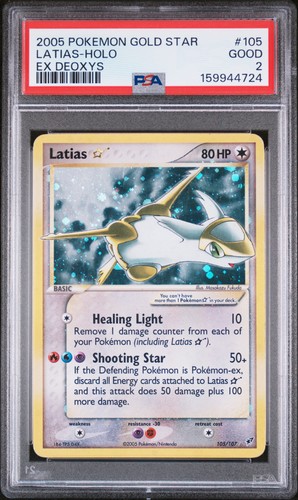2005 POKEMON EX DEOXYS GOLD STAR #105 LATIAS-HOLO PSA 2