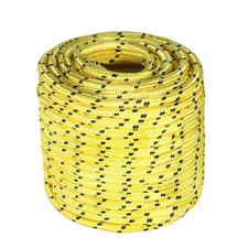 1/2 in 100 FT Yellow Double Braided Rope Polyester Rope Heavy Duty Rope