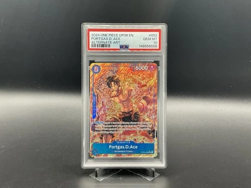 Portgas D Ace Alt Art OP08-052 English One Piece PSA 10