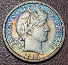 1905-S Barber Dime VF Very Fine Details Better Date Silver 10c Coin cleaned re-t