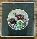 2022 PAMP MARVEL AVENGERS COLORIZED SILVER PROOF ROUND .999 1 OZ. BOX/COA