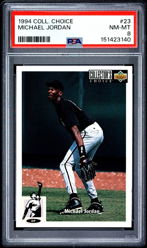 1994 COLLECTOR'S CHOICE #23 MICHAEL JORDAN PSA 8