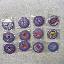 Button 3" Red Hat Ladies Society Button Pin Set Of 12 Party Favor Gift Lot (B)