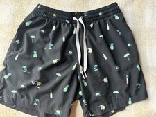 chubbies Lined Swim Trunks, Beach/Palm tree Design, SM