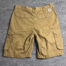Carhartt Cargo Shorts Mens 36 Brown Relaxed Fit Utility Pockets Workwear