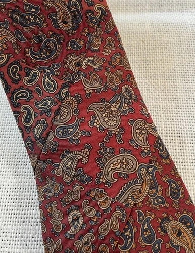 Robert Talbott Best of Class Mens Silk Tie Paisley  Patchwork EUC Narrow