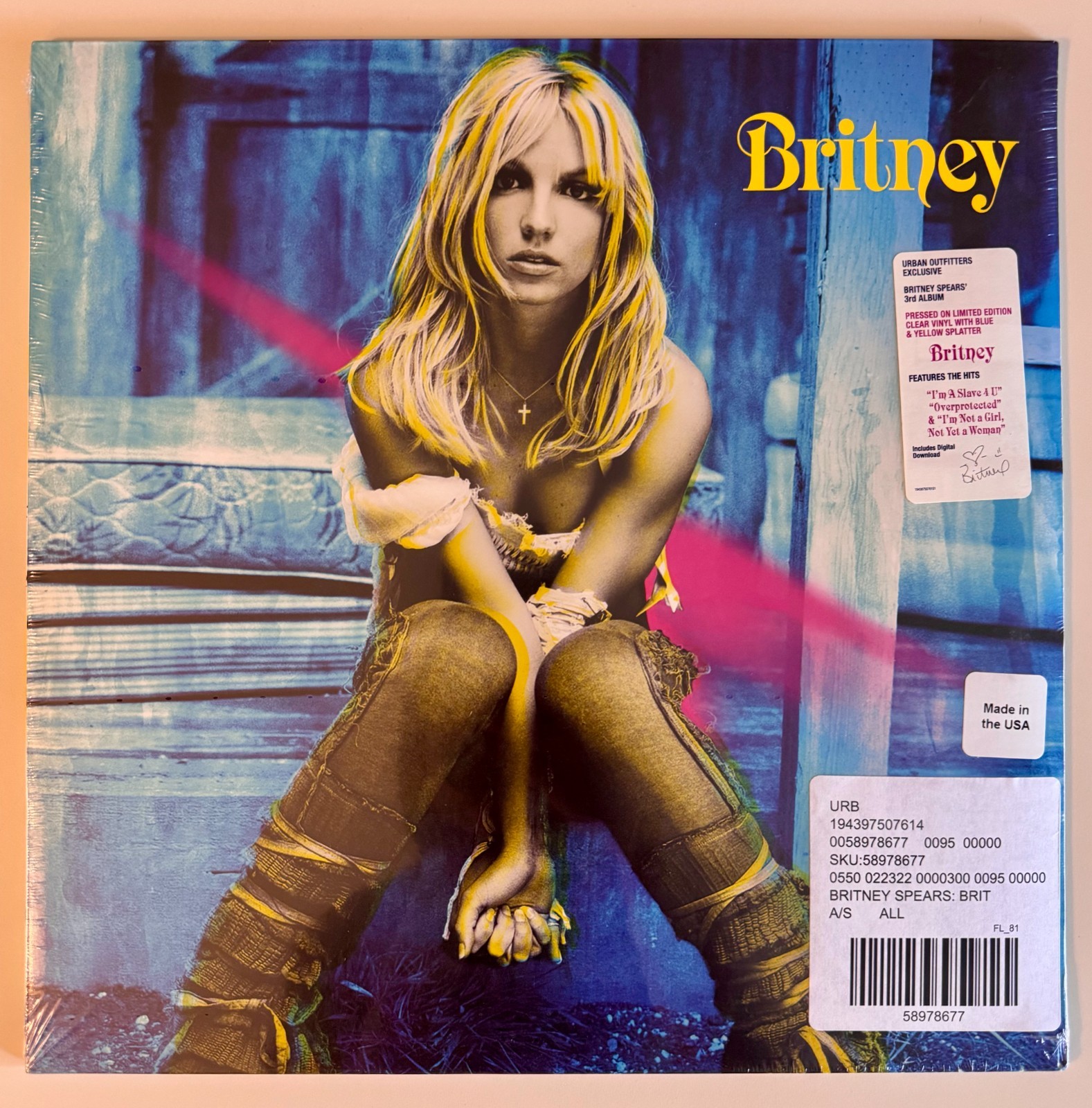 Britney Spears – Britney (Urban Outfitters Exclusive) Clear Vinyl Blue & Yellow