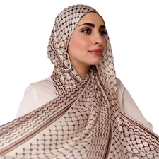 Palestinian Keffiyeh Shemagh Hijab Scarf, Muslim Women Kuffiyeh Arab Headwear