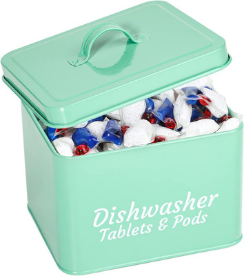 Laundry Pods Container, Dishwasher Pod Container Tablet Holder, Farmhouse Met...
