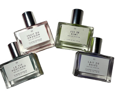 (4) Le Monde Gourmand Perfume Fruit, Lait De Baies, Jus De Kiwi Lot Of 4 @ 1 Oz