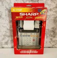 Open Box Sharp EL-1750P Printing Calculator 2 Color 12 Digit