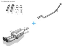  Edelstahl Racing-Komplettanlage ab Kat Opel Astra G Caravan 2x76mm DTM
