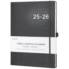2025-2026 Planner-Weekly & Monthly Planner 2025-2026 with Pen 8.5" x 11" Grey