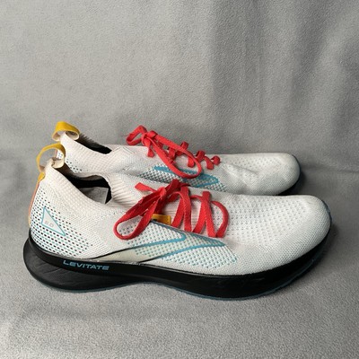 Brooks Levitate Stealthfit 5 Women Running Shoes Size 9 White Blue Excellent