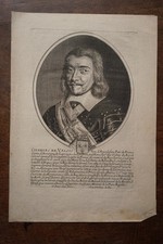 CHARLES DE VALOIS-ANGOULEME (1573-1650). PORTRAIT ENGRAVING 17th century PAIR DE FRANCE