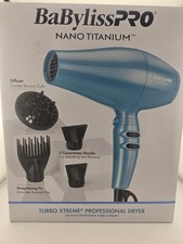 BaByliss Pro Nano Titanium Hair Dryer 1875W  4 Attachments  Frizz Control