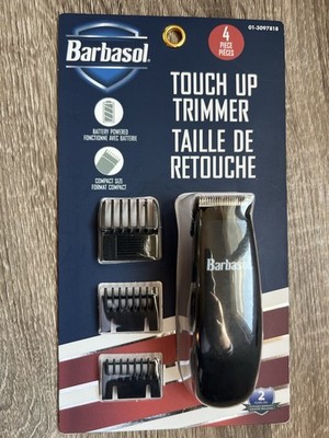 Barbasol Touch Up Trimmer 4-Piece Set Compact Battery Powered Grooming Kit
