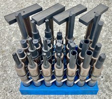 Lot of 31 System 3R EDM 20mm Holders with Rack