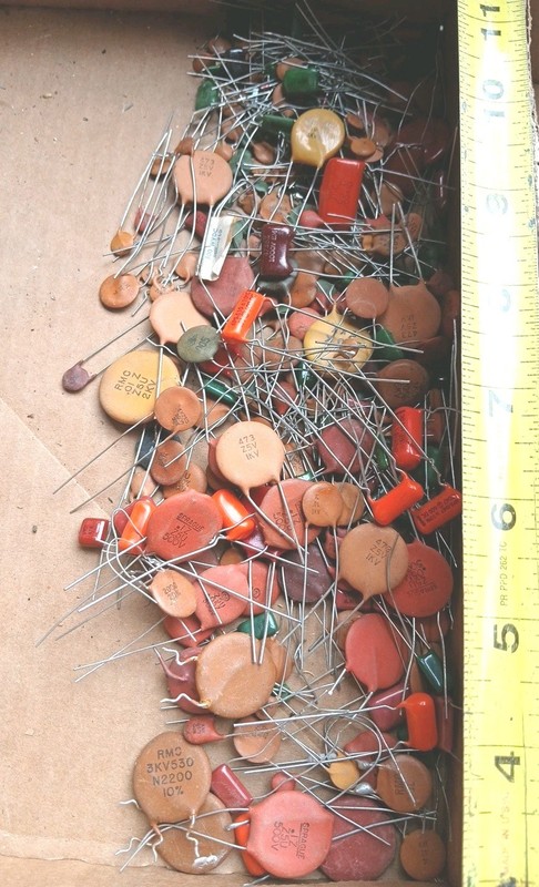 100s PCS  Assortment Various Wattages Values Sprague SOLAR & ASSORTED Capacitors