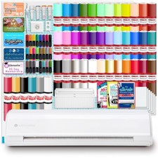 Silhouette White Cameo 5α Alpha w/ Advanced Blade Pack, 38 Oracal Sheets, HTV