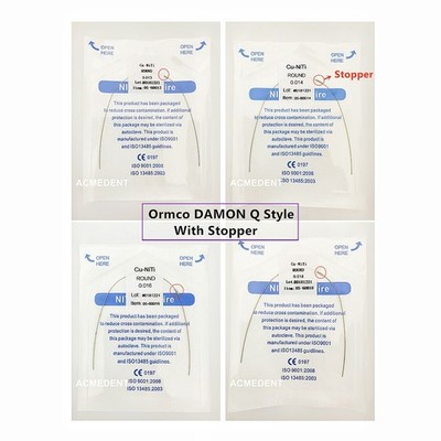 Dental Copper NITI Cu Arch Wires Ormco DAMON Q Stops Round Wire Stopper Brackets