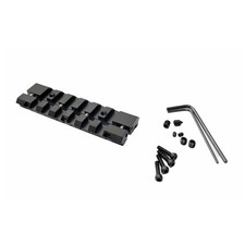 Convertidor adaptador Eagle Vision 80 mm largo 11 mm cola de milano a tejedor/riel Picatinny