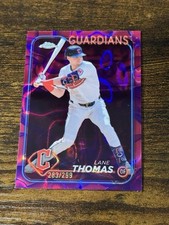 2024 Guardians Lane Thomas Topps Chrome Update Purple Magenta Lava Lamp 283/299
