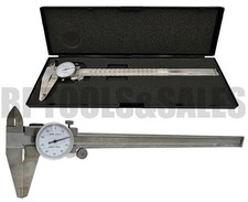 12" Dial Caliper Large Precision Stainless Steel .001" Shockproof Caliper w/Case
