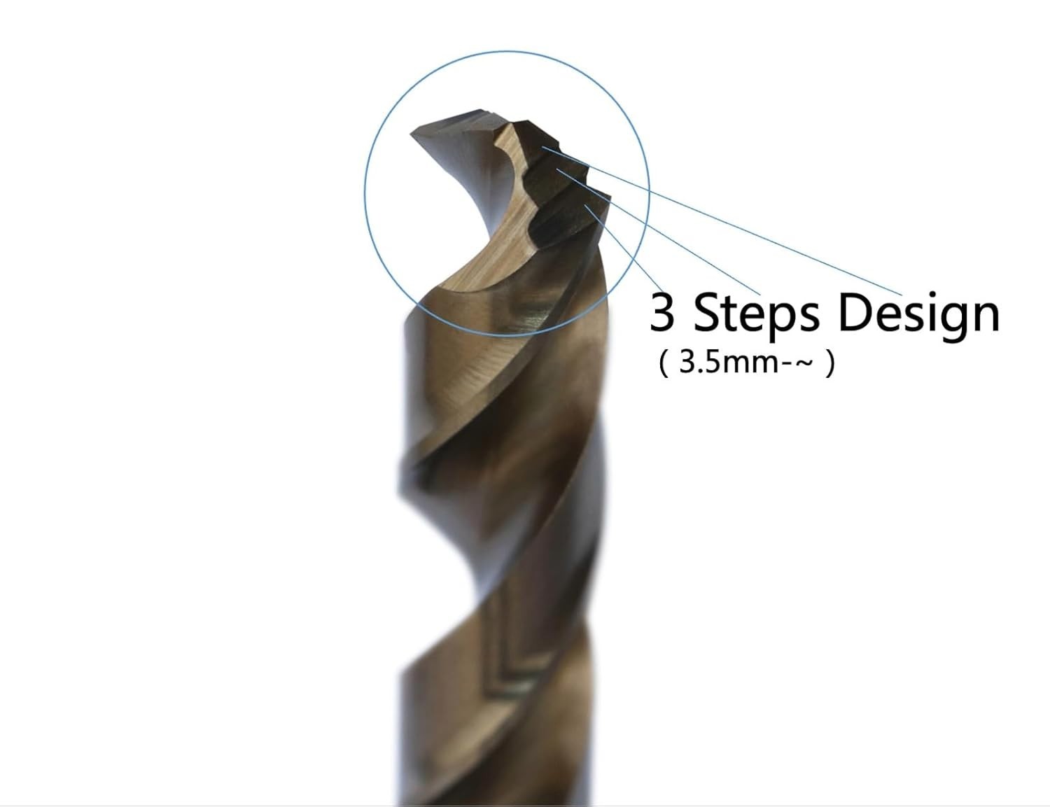 135-Degree Cobalt Twist Drill Bits Set for Stainless Steel, 19 Sizes Included