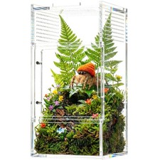 ZENWUKONG Jumping Spider Enclosure - Acrylic Terrarium 3x3x6inch, transparent