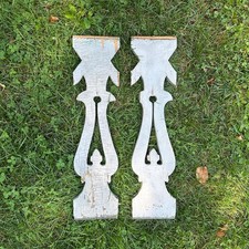 Architectural Salvage Porch Splats Pair of Decorative Wood Brackets 