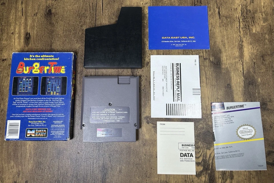 Burgertime CIB Complete Nintendo NES 1987 Untested - Image 2 of 2