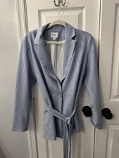 Nine West Long Sleeve Light Blue Jacket Size Large