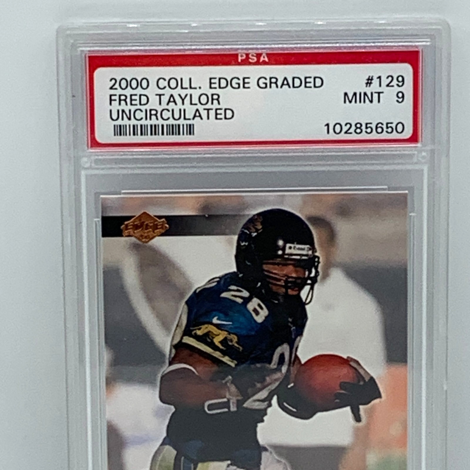 2000 Fred Taylor #129 Collector's Edge PSA 9 Mint Uncirculated 1/5000 Jaguars  view 3