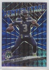 2021 Panini Mosaic Center Stage Blue Prizm 46/99 Russell Wilson #CS8 14ay