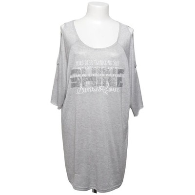Gina Benotti, Tunika, Größe: 48/50, Grau, Polyester/Viskose, Print, Damen #hEV