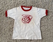 Vintage 1970's Kool-Aid Man Single Stitch Ringer T-Shirt Childs Size M