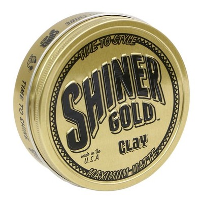 Shiner Gold Clay Pomade Strong Hold Matte Water-based Coconut Scent 3.5oz NEW