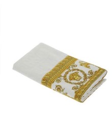 New Versace I Love Baroque White Gold Cotton Face Towel