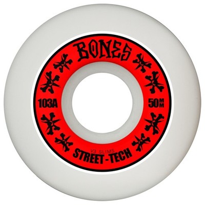 Bones Skateboard Wheels 50mm STF V3 Slims 103A White | eBay