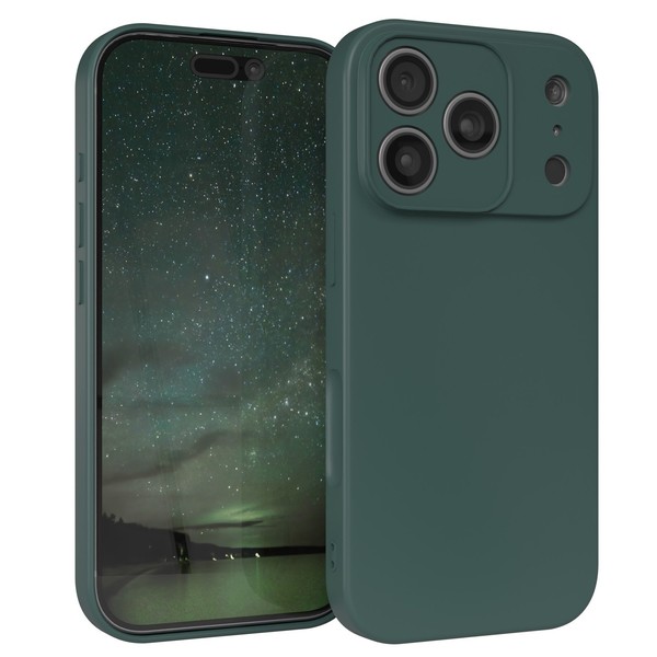 HandyhüLle FüR Apple Iphone 17 Pro Silikon Cover Schutz Handy Case NachtgrüN-image