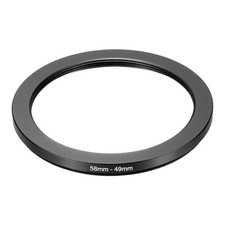 58mm Male 49mm Female Step Down Ring Adapter for ND IR DSLR Lenses, Black