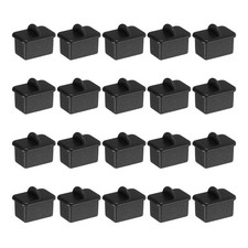 SFP Dust Covers Caps, Black Silicone Fiber Optic Dust Caps, Pack of 50